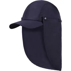 Mens L/XL/XXL Sun Hat with Removable  Flap UPF 50+ Fishing Hat  Quick Dry Breathable Baseball Cap for Cycling