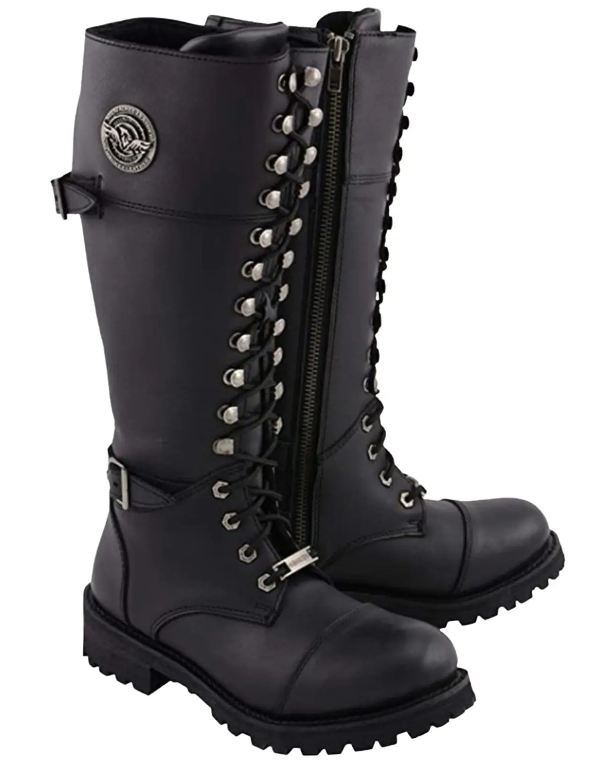 Milwaukee Leather Women's Women'S Front Toe Cap Riding Boot Round - Mbl9390