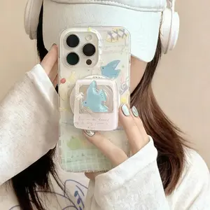 Cute Cartoon Rotation for Magnetic Phone Magsafe Griptok Grip Tok Holder for IPhone 17 Wireless Charging Case Holder