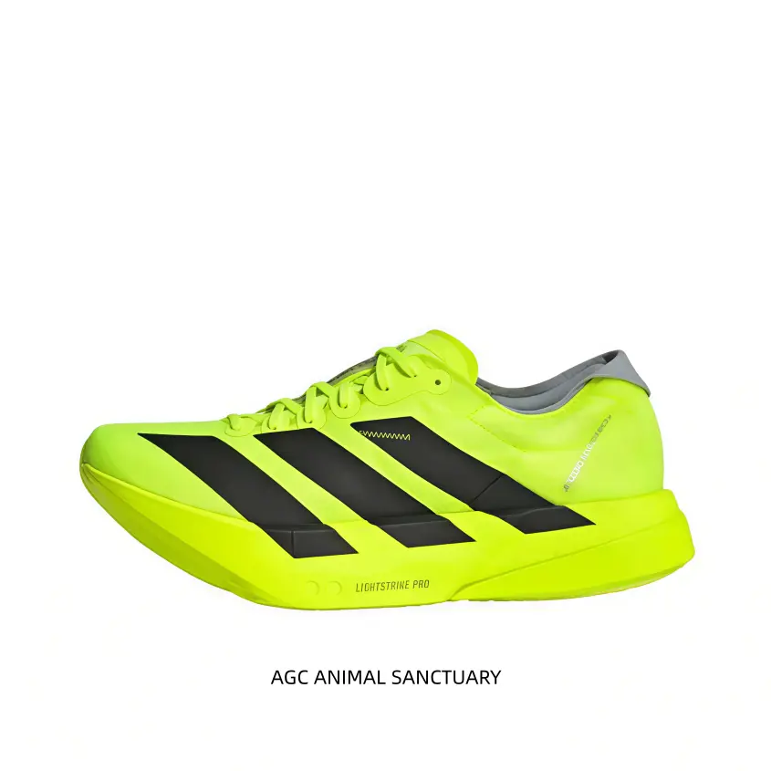 High-visibility neon green upper improves safety for night running and morning training.