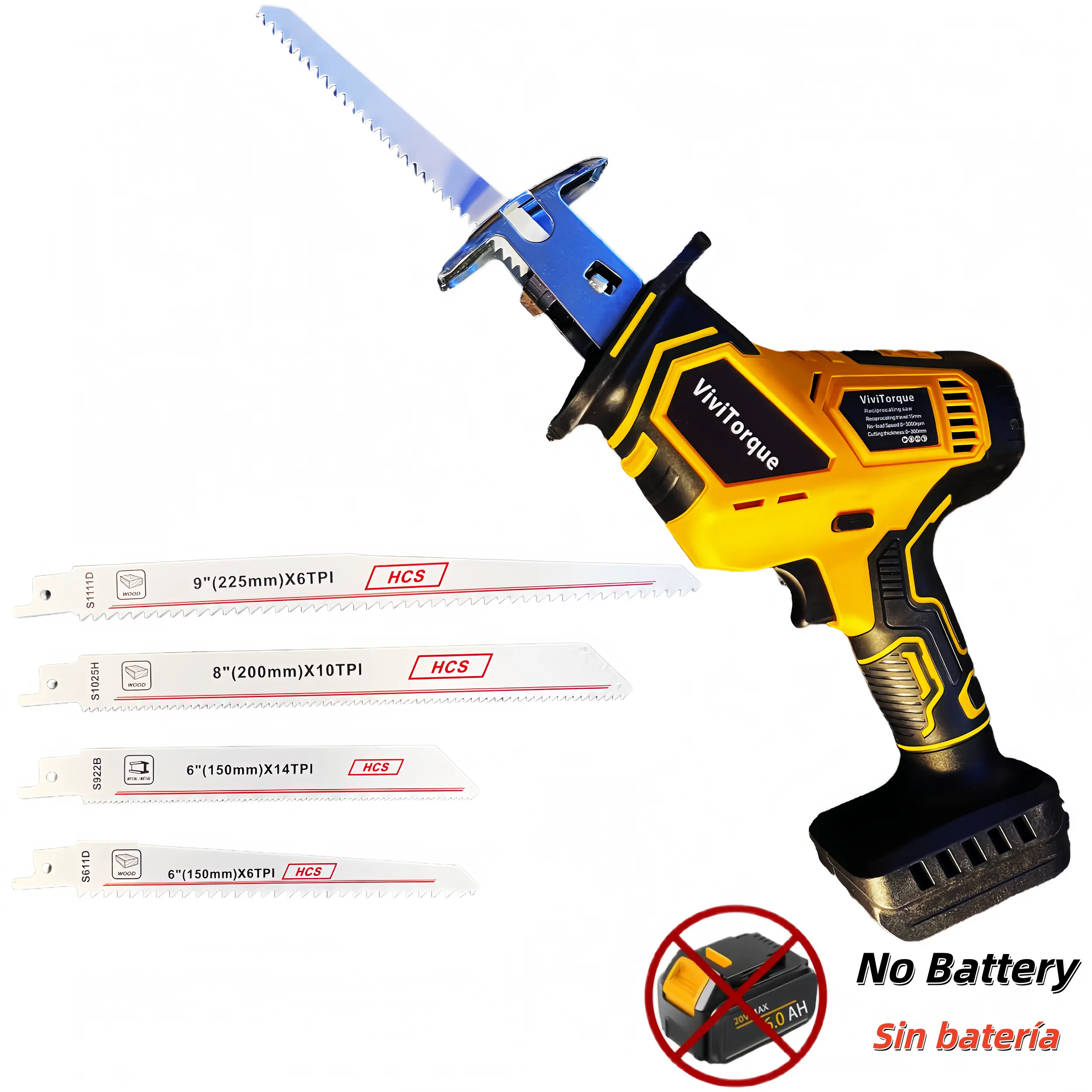 Cordless Brushless Reciprocating Saw for Fathers Day DIY Projects, DeWalt 20V Max Batteries Compatible, 0-3500 SPM Variable Speed, Tool-Free Blade Change, 4 Blades for Wood/Metal Cuts, LED Work Light, Advanced Cooling System (No Battery), Brushless Motor,