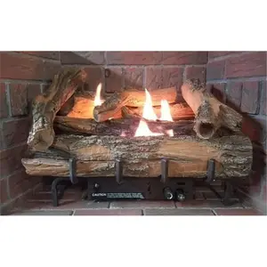 212 MAIN EverWarm Hearth & Home EWLCT30R 30 in. Low Country Timber Replacement Logs Set for Vent-Free Burners, Timber Look