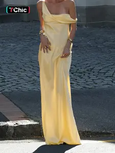 Elegant Satin Dress, Women's Fashionable Gown, Perfect for Parties & Special Occasions, Comfortable Fit, Stylish Design