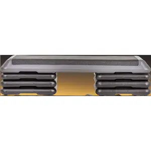 Professional Health Club Size Exercise Step Platform, Original STEP Workout Stepper With 4 Stackable Risers For Height Adjustment, Ideal For Home Gym Cardio & Aerobic Exercise