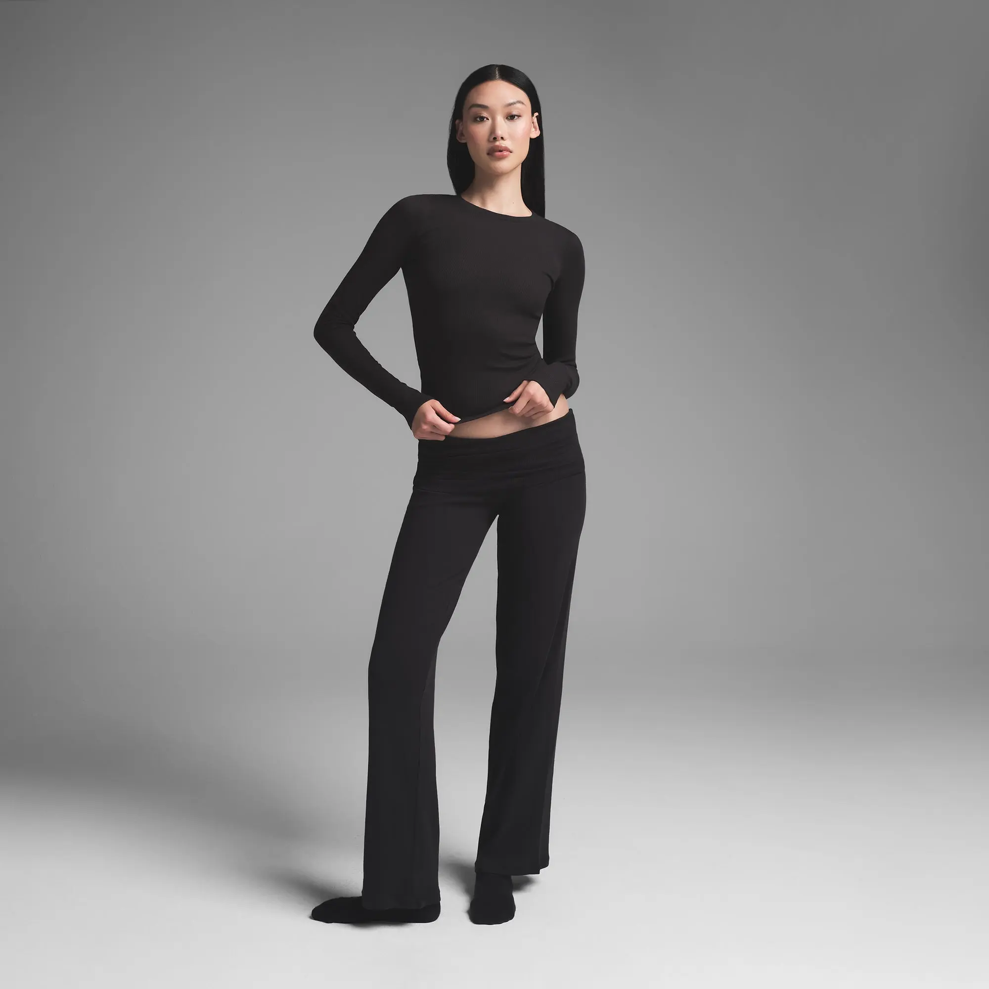 SKIMS COTTON RIB LONG SLEEVE T-SHIRT