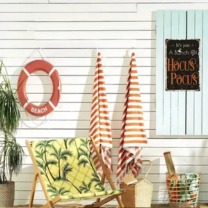 1Pc Enchanting "Hocus Pocus" Rustic Metal Sign - Yard Signs With Vintage Halloween Wall Art, Indoor/Outdoor Weather-Resistant Decor, Festive Tin Plaque With Pre-Drilled Holes, Easy Installation, And Durable Construction (8X12 Inches/20X30Cm)