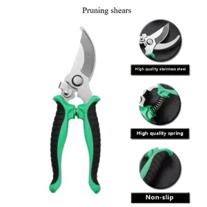 Garden Pruning Shears Stainless Steel Sharp Scissors, Non-Slip Handle, Ideal for Plant Tree Trimming, Flower Shop Clippers, Tree Trimmer