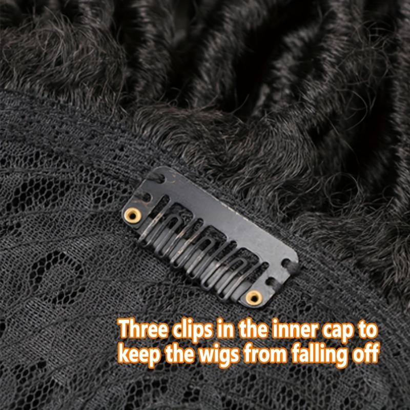 6 Inch Synthetic Dreadlock Topper with Clip In Braided Hair Half Wigs Short Dreadlocks Hair Pieces Toupee Afro Hair for Women And Men