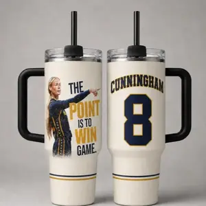 Graphic Sophie Point God Straight Basketball Tumbler 40oz With Handle, Travel Mug Gift for Fans