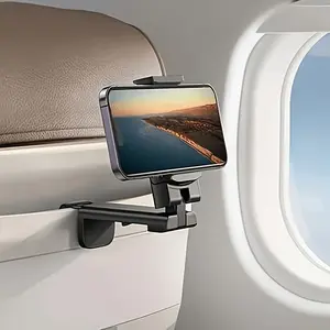 Airplane Phone Stand, 360° Rotating Durable Travel Stand, Portable Phone Mount, Car and Desk Mount, Hands-Free Viewing, Ideal Christmas Gift, Aircraft Entertainment