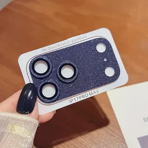 Bling Glitter Metal Camera Protector Smartphone For iPhone 17 Pro Max 17Pro 17ProMax Lens Protection Glass Full Coverage Scratch Resistant