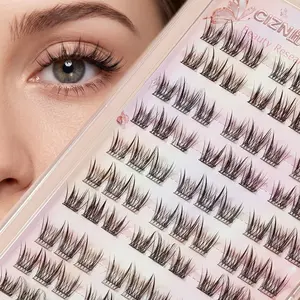 Korean Cat Eye Cluster Lashes 90 Clumps - Wispy Volume 3D Effect, C Curl 11-13mm Mix, DIY Individual Lashes for Beginners, Under Lash Extensions for Natural Dramatic Eye Look, Ideal for Party and Daily Wear ！ Eyelashes /Lightweight/ Makeup /Cosmetic
