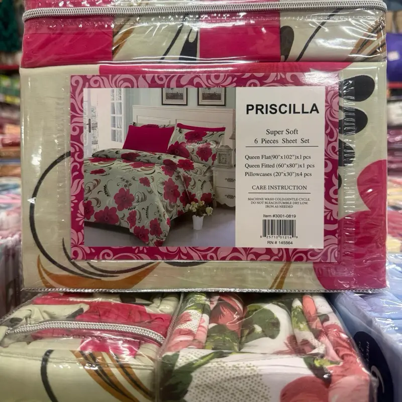 6 pieces sheet- Queen Size