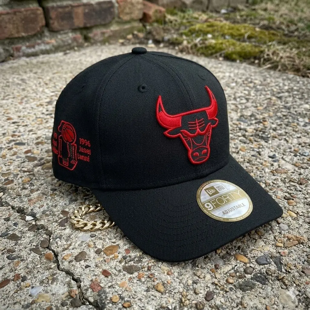 NBA Chicago Bulls New Era Snapback Hat Flat Bill Baseball Cap Embroidered Logo Street Style Urban Fashion for Men Women Collector Gift