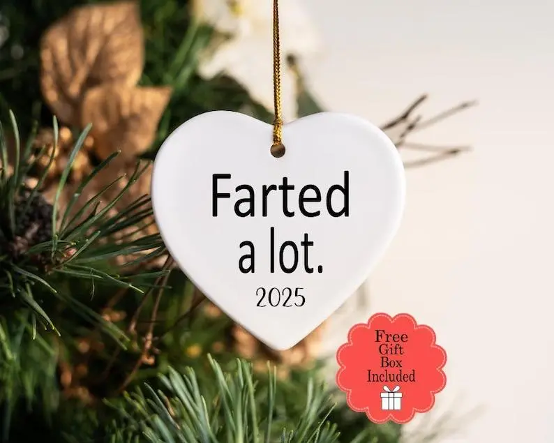 Funny Ornament, Farted A Lot Ornament, Gag Gift, 2025 Ornament, Funny Christmas Ornament, Coworker Gift, Secret Santa Ornament, Ornaments