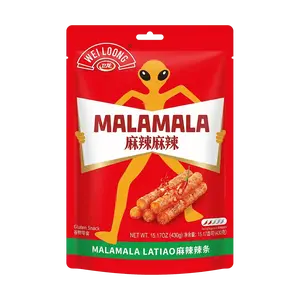 WEILONG Spicy Strips - Classic Mala Flavor, 430g - Savory, Chewy, Authentic Chinese Snack