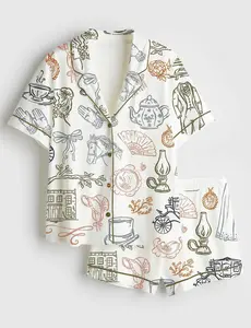 Pride and Prejudice Satin Pajama Set, Wedding Pajamas Party Bridal Nightwear, Soft & Breathable Summer Sleepwear for Women