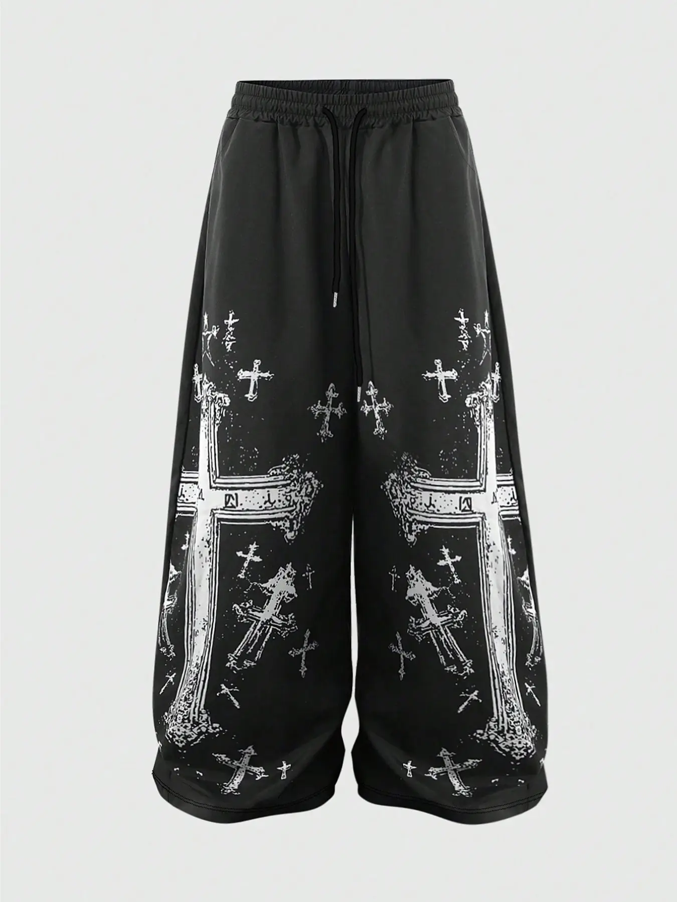 Unisex Y2K Gothic Fashion Wide-Leg Graphic Sweatpants, Elastic Waist with Drawstring, Multiple Colors, Perfect for Streetwear, Music Festivals, Skate Events