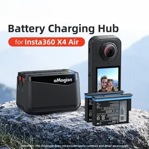 Insta360 X4 Air Battery Fast Charging, 360 Storage Camera Accessories, Essential Photography Gear for Insta360 Users