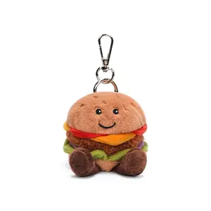 McHugs Juicy Cheeseburger Stuffed Animal Bag Clip