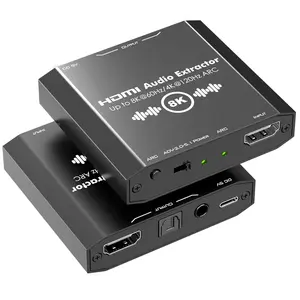Algox 8k60hz arc hdmi audio extractor 4k120hz hdmi optical spdif 35mm output hdmi21 audio converter extractor splitter support hdr10 dolby atomsdolby visiondolby hdlpcm 20dts