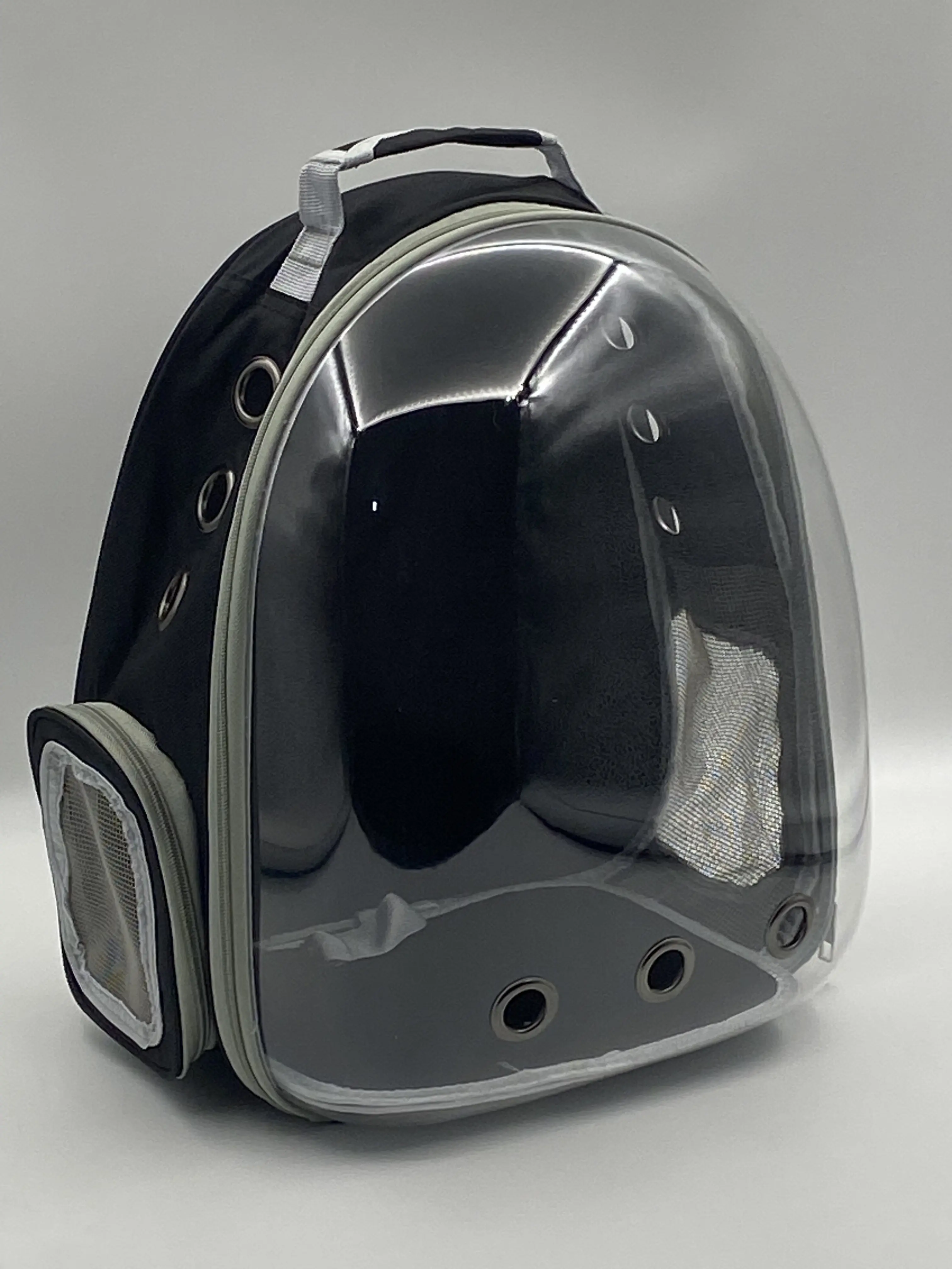 Transparent Pet Carrier with Clear Dome and Mesh Ventilation for Safe Travel ,backpack 
