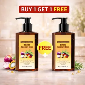 Buy 1 Get 1 Free Rosemary & Onion 3-in-1 Shampoo -For All Hair Typesl Nourishes,Strengthens,and Promotes Natura Hair Growth lThickening & Comforting Haircare 118ml
