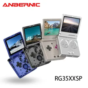 ANBERNIC RG35XXSP Flip Game Console, Portable 3.5 Inch IPS Screen Linux System Game Consoles with 5000+ Games, 5G WiFi Bluetooth-compatible 4.2 Retro Handheld Game Device, Game Peripherals, Gaming Set, Gaming Products, Retro Game Console, Digital