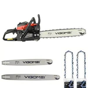 105CC Gas Chainsaw, Anti-Vibration Handheld Model with 20inch & 24inch Replaceable Guide Bars for Professional Loggers’ Lumber Cutting