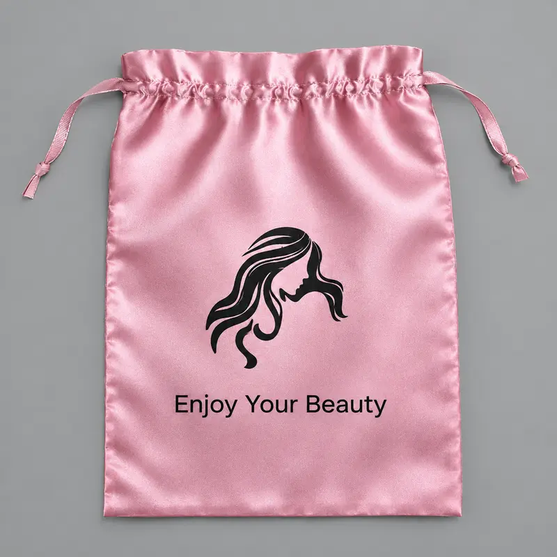 [Free Gift] 1pc Purple Silk Drawstring Storage Bag For Bundles and Wigs Packaging Multi Purpose Bags