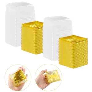 Collection of 150 Sets Square Cake Containers with Clear Snap Lids,Ideal for Mooncakes,Chocolates,Cookies,And Other Treats,Individual Container Box for Wedding Birthday Gifts,Tools & Hardware