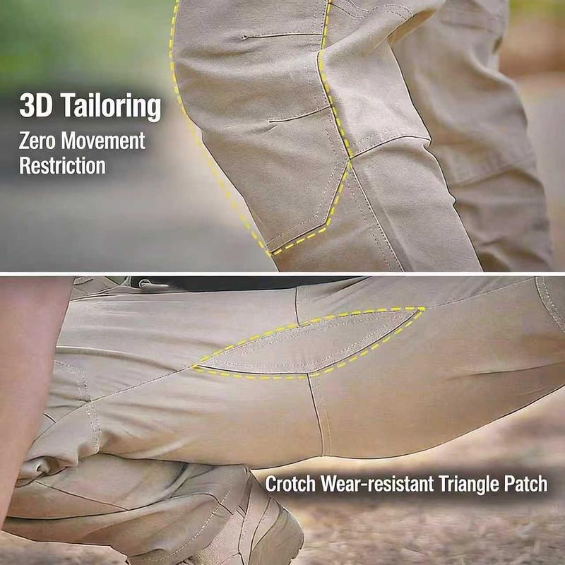 Men's Slim Fit Tactical Cargo Pants, Durable and Abrasion-Resistant Design with Multiple Pockets, Suitable for Outdoor Activities and Daily Wear (Machine Washable) camo sport smooth skin-friendly soft fabric suitable