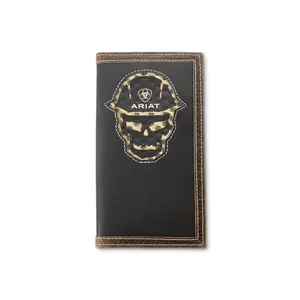 Ariat Men’s Work Checkbook Wallet - RFID Blocking Recycled Poly Leather, with Card Slots, Guys Gifts (Style A3400701), Wallets