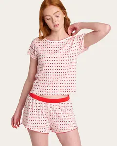 Suzie Pj Set in Floating Hearts