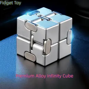 Alloy Infinite Cube The Ultimate Adult Fidget Toy for Stress & Anxiety Relief Fidget Gadget