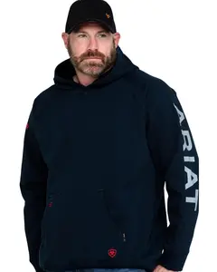 Ariat Men's Fr Primo Fleece Logo Hooded Work Sweatshirt Tall - 10027922-Tll