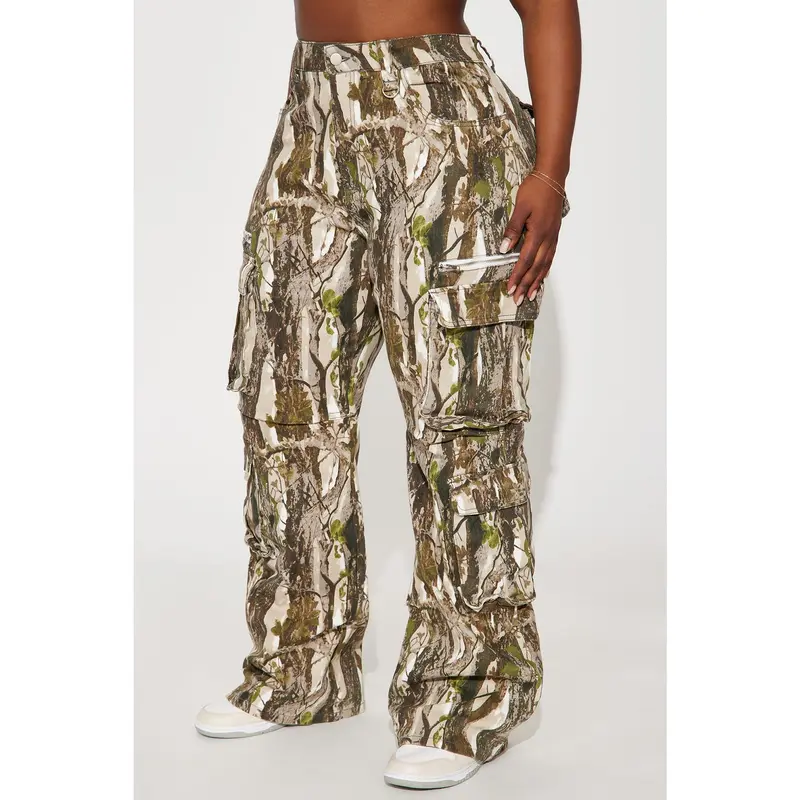 Sneak Attack Non Stretch Camo Cargo Jean - Taupe/combo