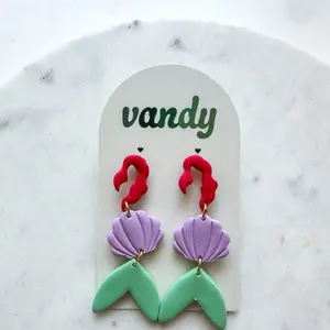 Ariel Little Mermaid Spring Summer Mermaid Handmade Earring