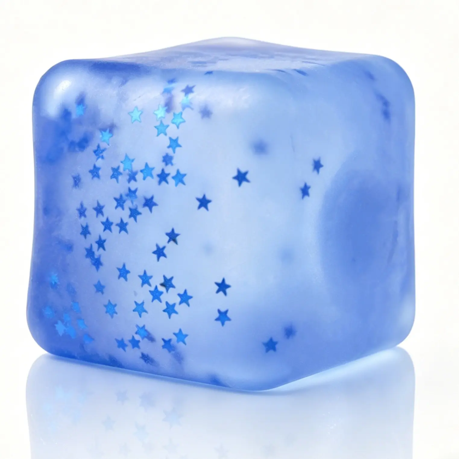 Blue Soft Square Ice Block for Adults, Stress Relief Sensory Toy, Stress Relief Fidgets, Sensory Fidget Cube, Sensory Fidget Tool, Cool Smooth Item, Birthday Gift, Party Favor, Piñata Filler, Box Filler