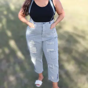 All The Things Trouser - Striped (Dusty Denim)