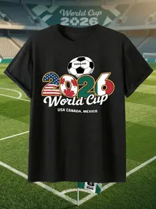 2026 World Cup Fan Tee | USA Canada Mexico Soccer Unity Design | Soft Comfortable Fabric | Eye-Catching Flag Number Print | Ideal for Game Days, Watch Parties & Street Style | Show Your World Cup Passion