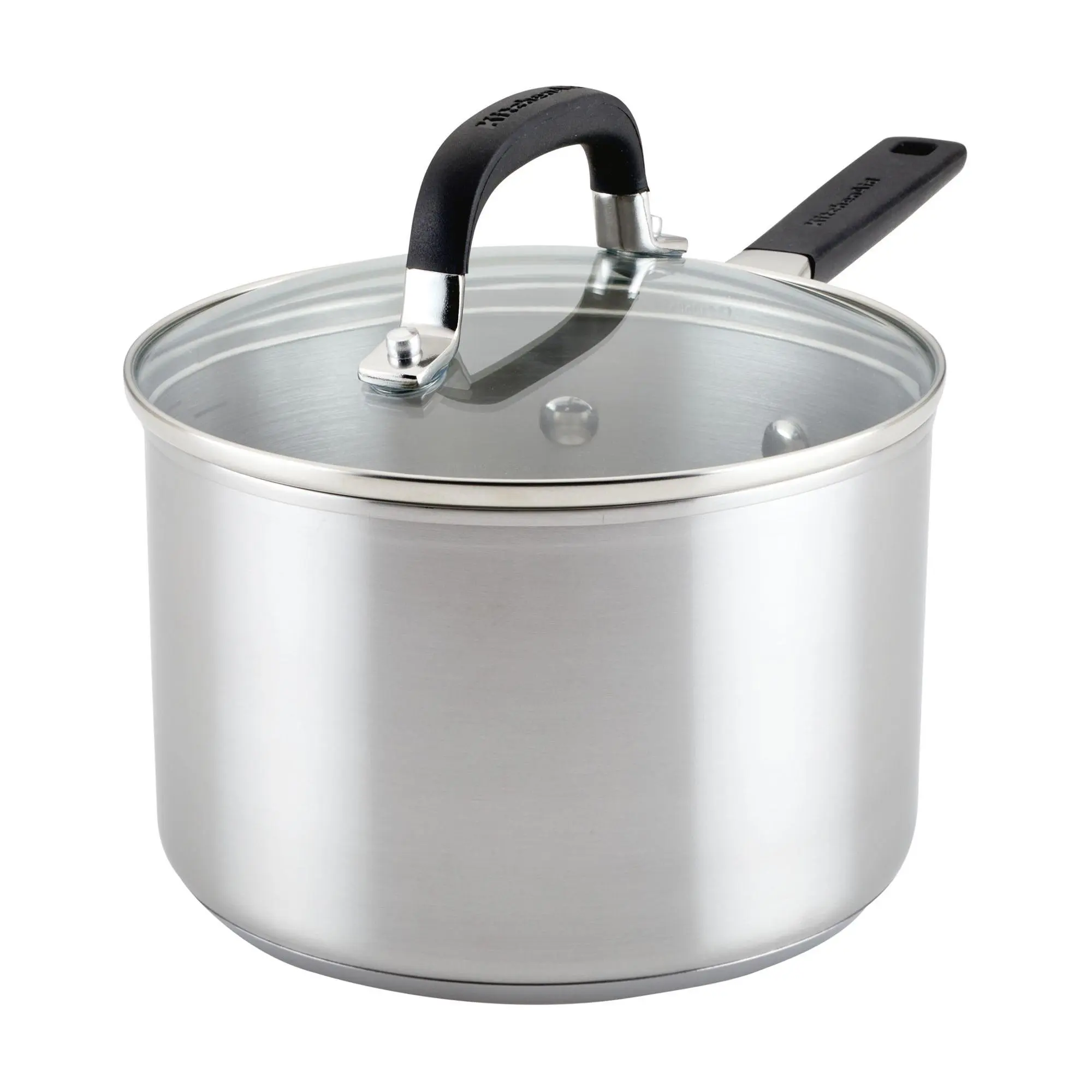 KitchenAid Stainless Steel Induction Saucepan with Lid, 3qt