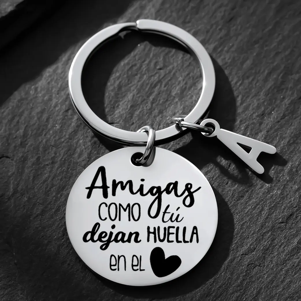 Stainless Steel Fashion Keychain - Corrosion Resistant, Elegant Engraved Matching Keychain with Custom Designs, Ideal Gift for Sisters & Best Friends for Birthdays, Engraved Matching Keychains, Custom Designs Keychains