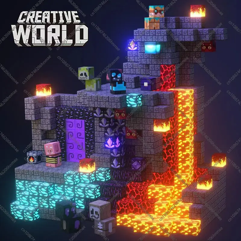 Magnetic Building Blocks Mine World Magnet Cube for Stacking