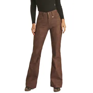 Rock & Roll Women Brown Smile Pocket Trouser Jeans