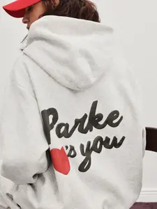 Parke Loves You Hoodie – Valentine Heart Graphic Pullover for Women & Girls, Soft Fleece Love Sweatshirt, Cute Daily Casual Outfit, Minimal Style Womenswear Everyday