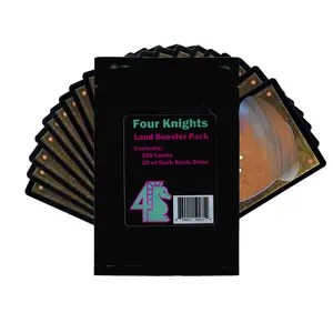 Four Knights MTG Land Booster Pack - 100 Land Cards with 20 of Each Color, Compatible with Magic - 100% Authentic Tournament Legal Cards