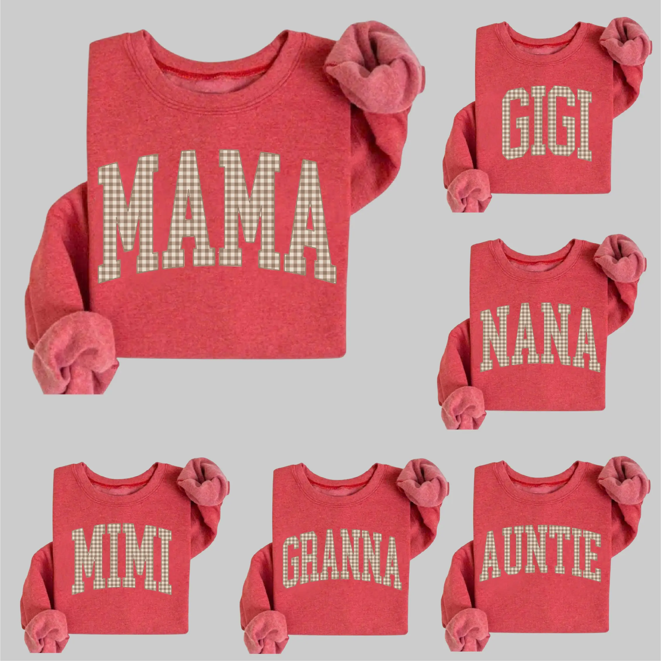 Customize Gingham Mama Sweatshirt, Personalized Mama Shirt Vintage Mama Shirt Trendy Mama Shirt Mothers Day Gift New Mama Baby Shower Pregnancy Announcement Shirt