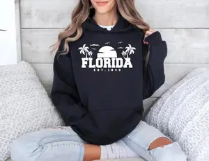 Vintage Florida Unisex Hoodie with Year of Establishment and Trendy State Design Perfect for Gift