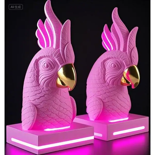 Decorative Bookends Set of 2, Cute Animal Sculpture Book Ends for Heavy Duty Books, Unique Resin Book Stopper for Home Office Desk, Bookshelf Decor, Handcrafted Bird Statues, Non-Slip Base